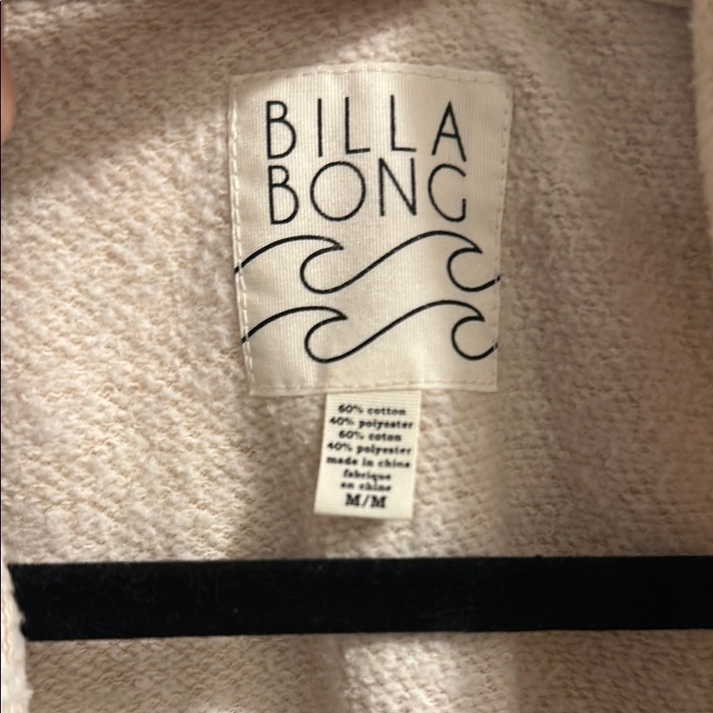 Billabong Cream Cardigan Asymmetrical Waterfall Knit - Picture 2 of 14
